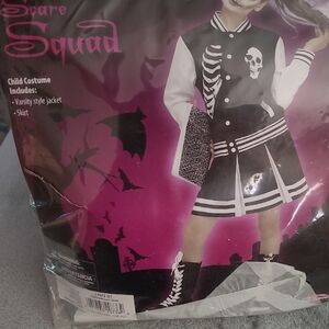 Black and White Skeleton Varsity Jacket Costume